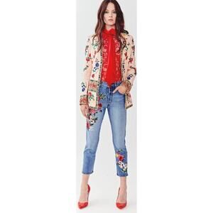 Alice + Olivia Multicolor Embroidered Blazer